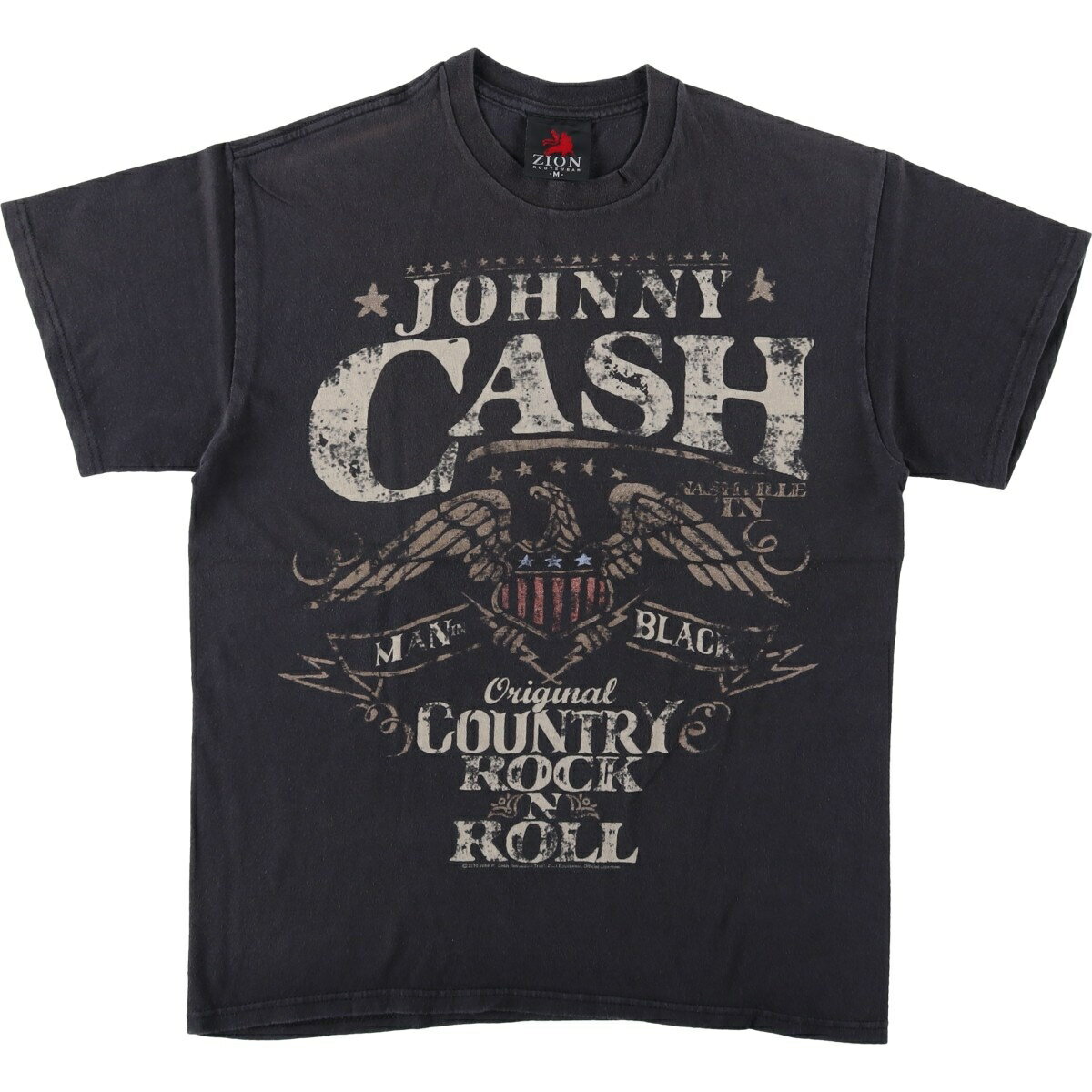 Rakuten - 古着 ザイオン ZION JOHNNY CASH ジョニーキャッシュ バンドTシャツ バンT メンズM相当 /eaa647169 【中古】 【260529】 ブラック系 春夏秋