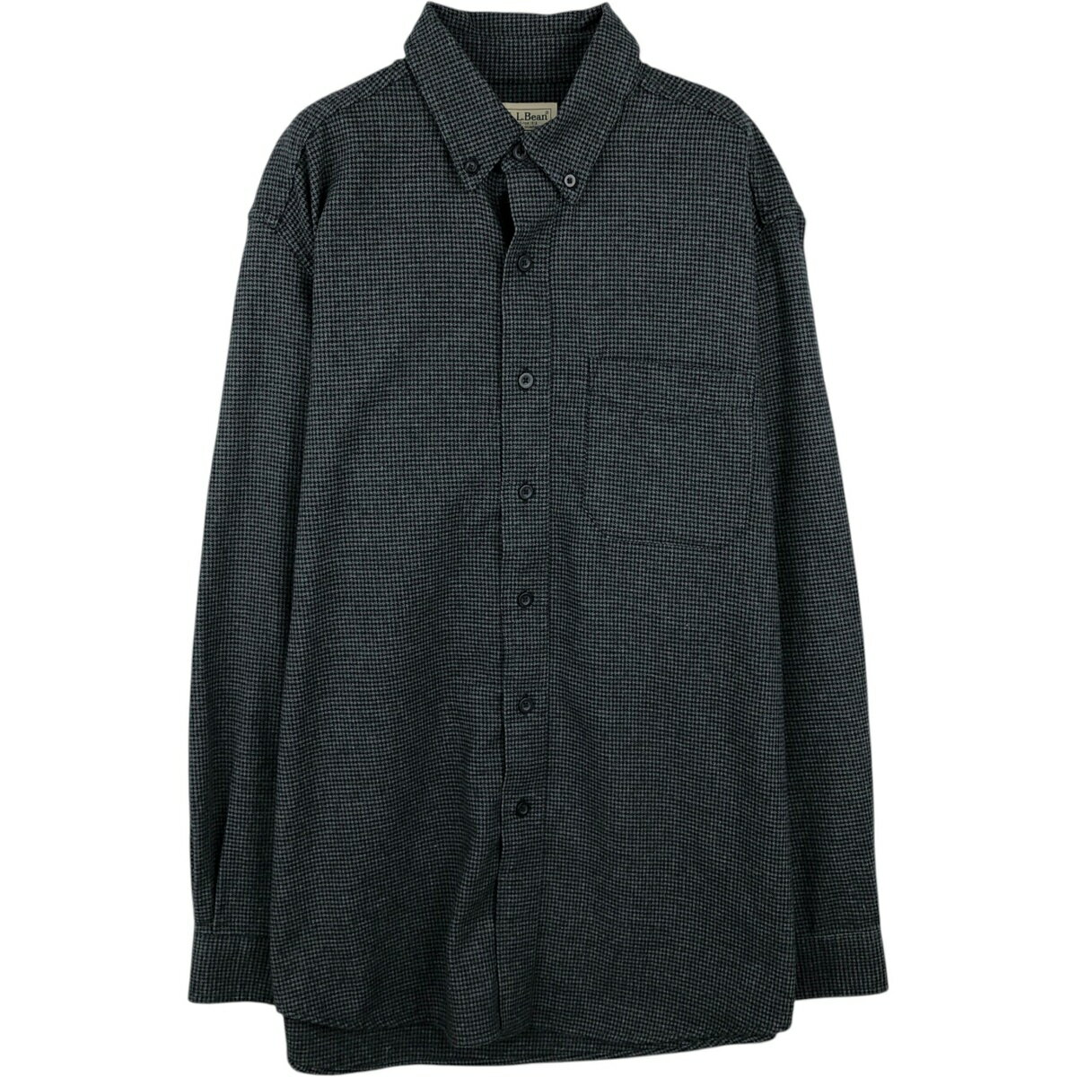 樂天商城 - 古着 90~00'S エルエルビーン L.L.Bean TRADITIONAL FIT 千鳥格子柄 長袖 ボタンダウン ライトネルシャツ メンズM相当 ヴィンテージ /eaa647231 【中古】 【260519】