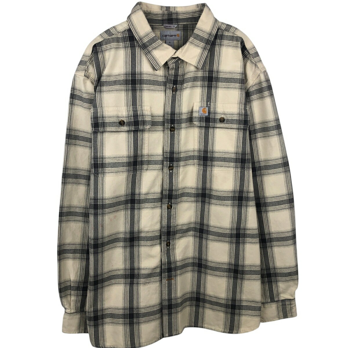 Rakuten - 古着 カーハート Carhartt ORIGINAL FIT 長袖 フランネルチェックシャツ メンズXL相当 /eaa647233 【中古】 【260519】