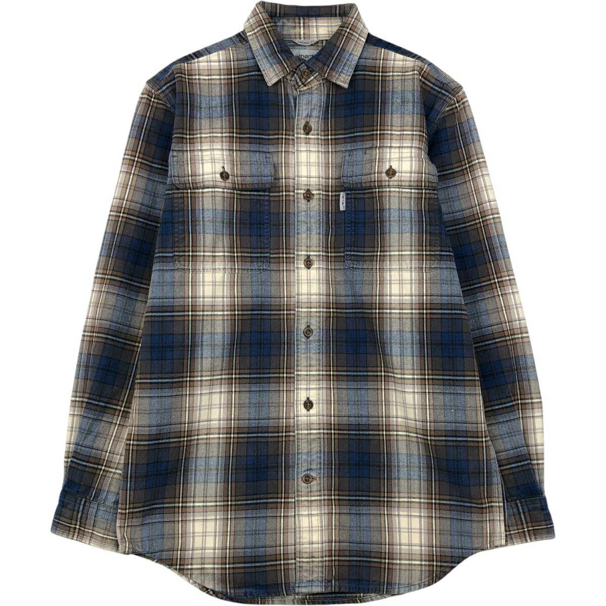 Rakuten - 古着 カーハート Carhartt ORIGINAL FIT 長袖 フランネルチェックシャツ メンズS相当 /eaa647282 【中古】 【260531】