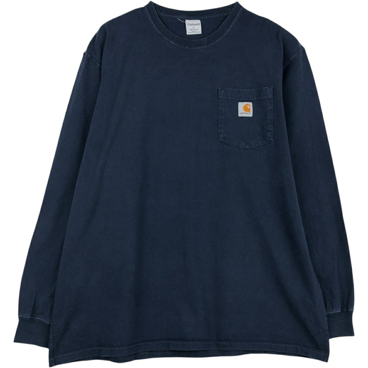 乐天商城 - 古着 カーハート Carhartt 無地ポケットロングTシャツ ロンT メンズL相当 /eaa647400 【中古】 【260523】