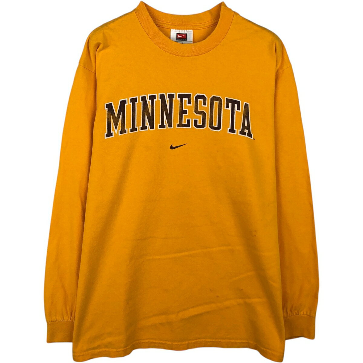 樂天商城 - 古着 ナイキ NIKE MINNESOTA ミネソタ大学 カレッジ センターロゴ ロングTシャツ ロンT メンズM相当 /eaa647423 【中古】 【260523】