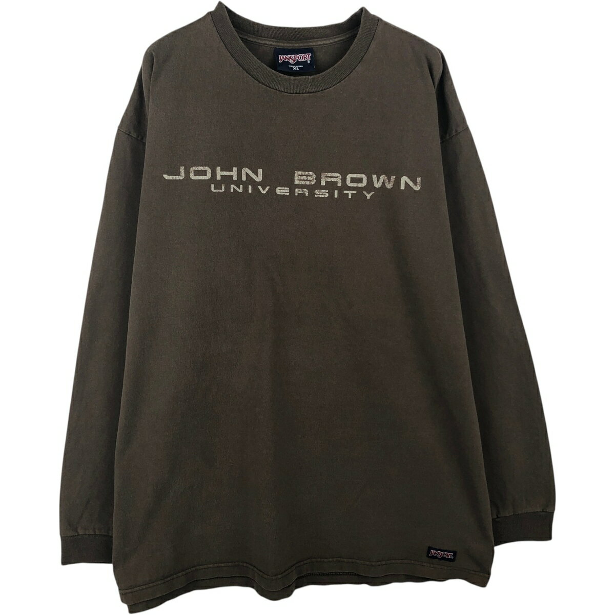 乐天商城 - 古着 ジャンスポーツ JANSPORT BROWN ブラウン大学 カレッジ ロングTシャツ ロンT USA製 メンズXL相当 /eaa647424 【中古】 【260523】