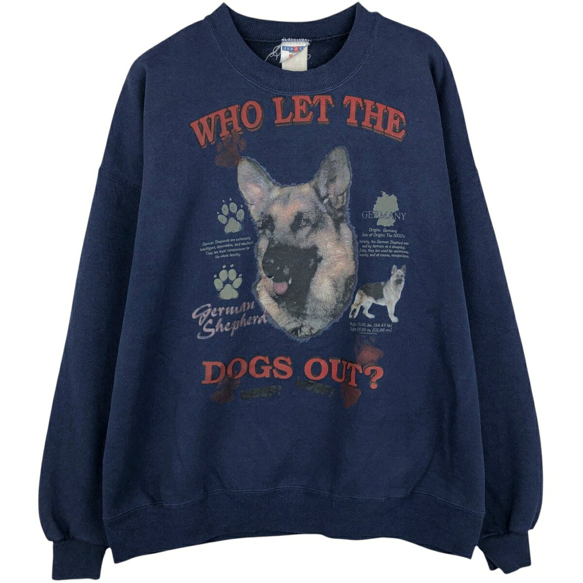 Other - 古着 00'S~ ジャージーズ Jerzees GERMAN SHEPHERD ジャーマンシェパード 犬柄 アニマル スウェットシャツ トレーナー メンズXXL相当 /eaa647538 【中古】 【260524】