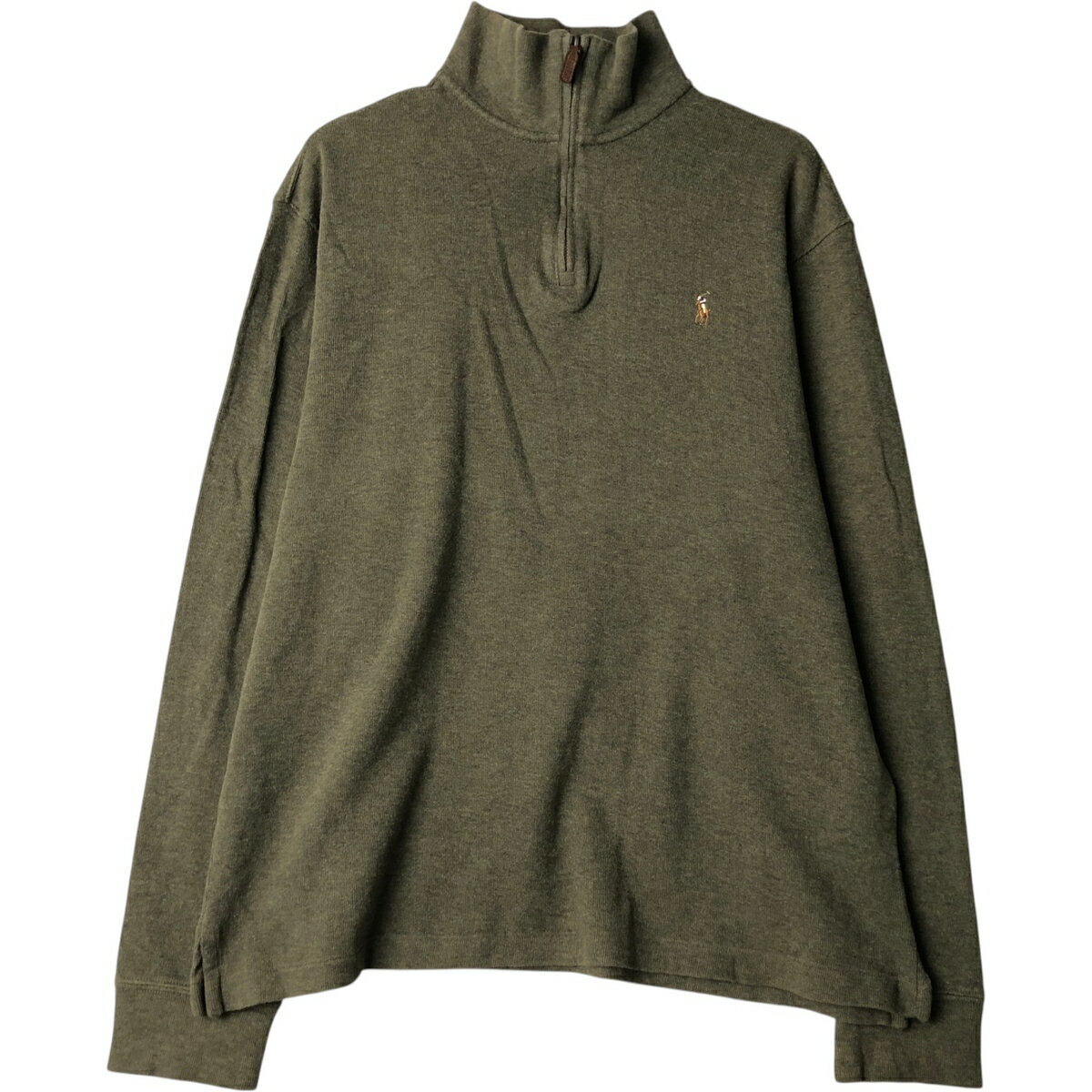 古着 ラルフローレン Ralph Lauren POLO RALPH LAUREN ESTATE RIB リブ編み ハーフジップスウェットシャツ トレーナー メンズL相当 /eaa647549  