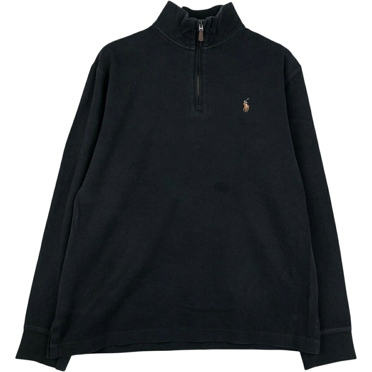 古着 ラルフローレン Ralph Lauren POLO RALPH LAUREN ESTATE RIB リブ編み ハーフジップスウェットシャツ トレーナー メンズM相当 /eaa647582  