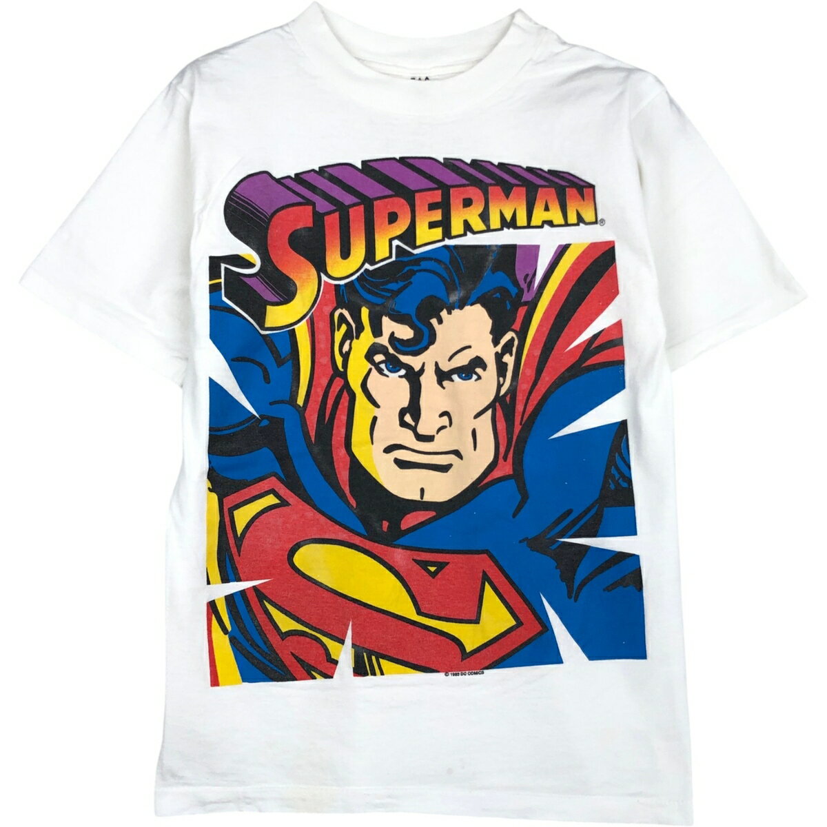 Rakuten - 古着 90'S TAG SUPERMAN スーパーマン キャラクタープリントTシャツ USA製 メンズM相当 ヴィンテージ /eaa647620 【中古】 【260523】