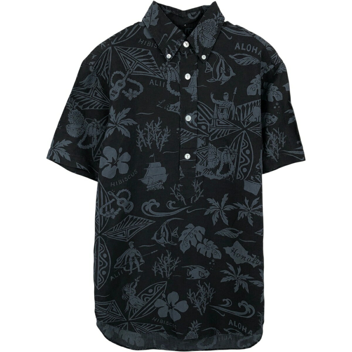 古着 ラルフローレン Ralph Lauren 総柄 ボタンダウン プルオーバー ハワイアンアロハシャツ メンズS相当 /eaa647723 【中古】 【260523】