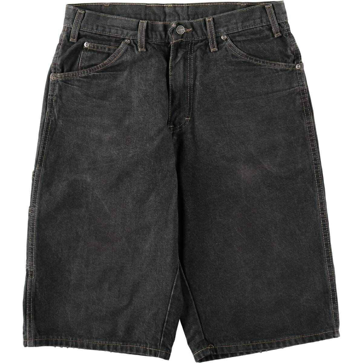 古着 ディッキーズ Dickies Loose Fit ブラックデニムジョーツ ハーフパンツ メンズw33相当 /eaa647977 【中古】 【260524】