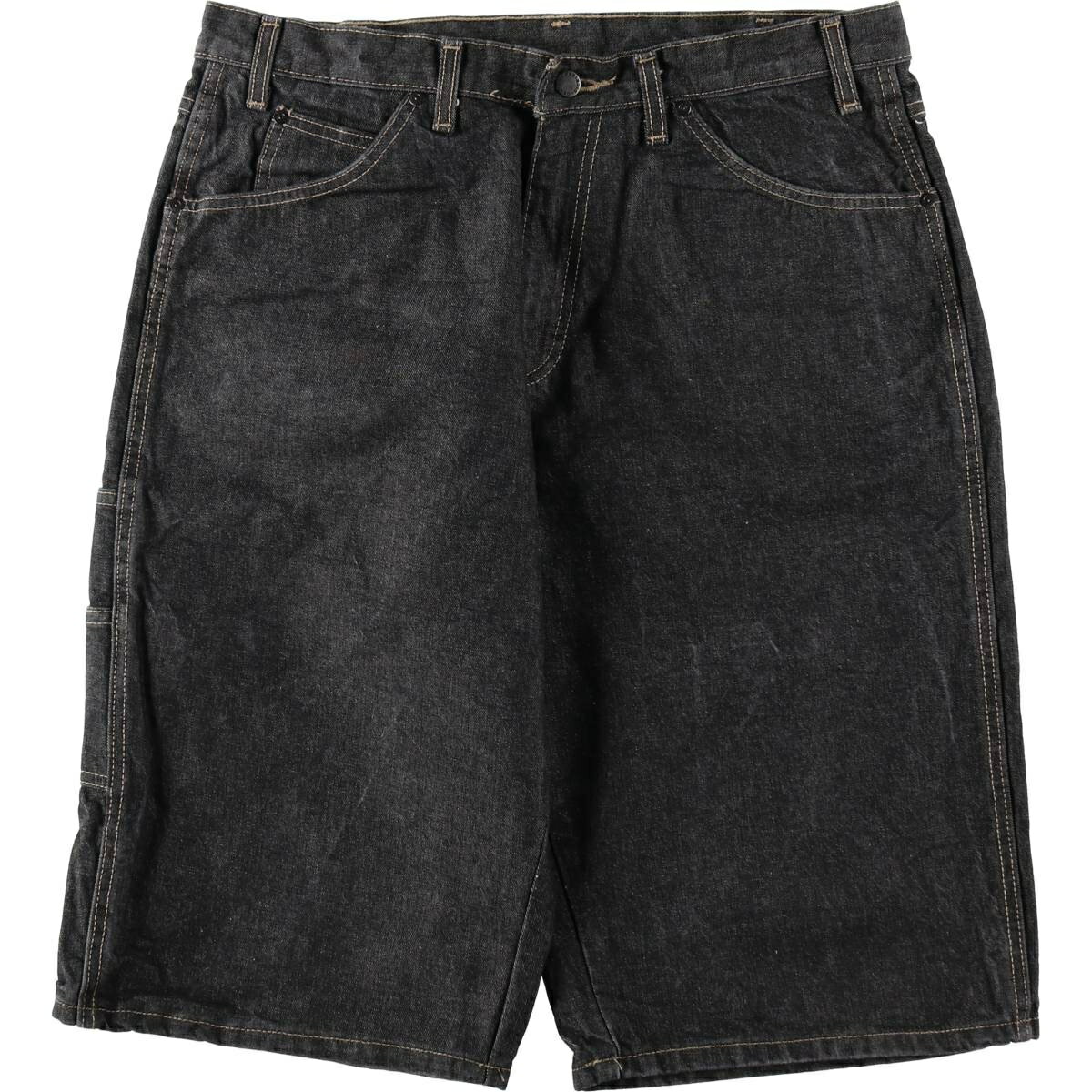 古着 ディッキーズ Dickies ブラックデニムジョーツ ハーフパンツ メンズw35相当 /eaa647979 【中古】 【260524】