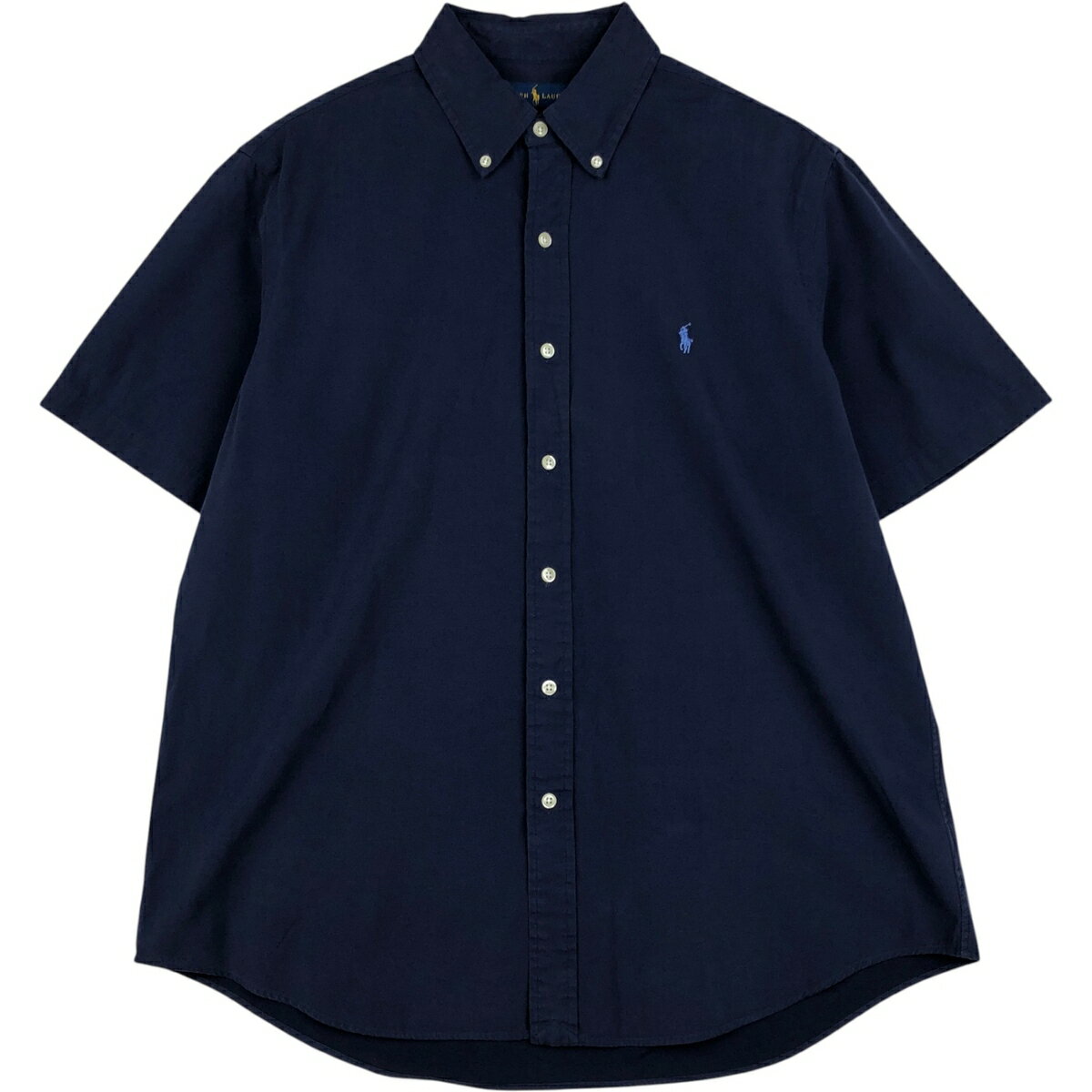 乐天商城 - 古着 ラルフローレン Ralph Lauren CLASSIC FIT クラシックフィット 半袖 ボタンダウンシャツ メンズL相当 /eaa648008 【中古】 【260605】 ネイビー系 春夏