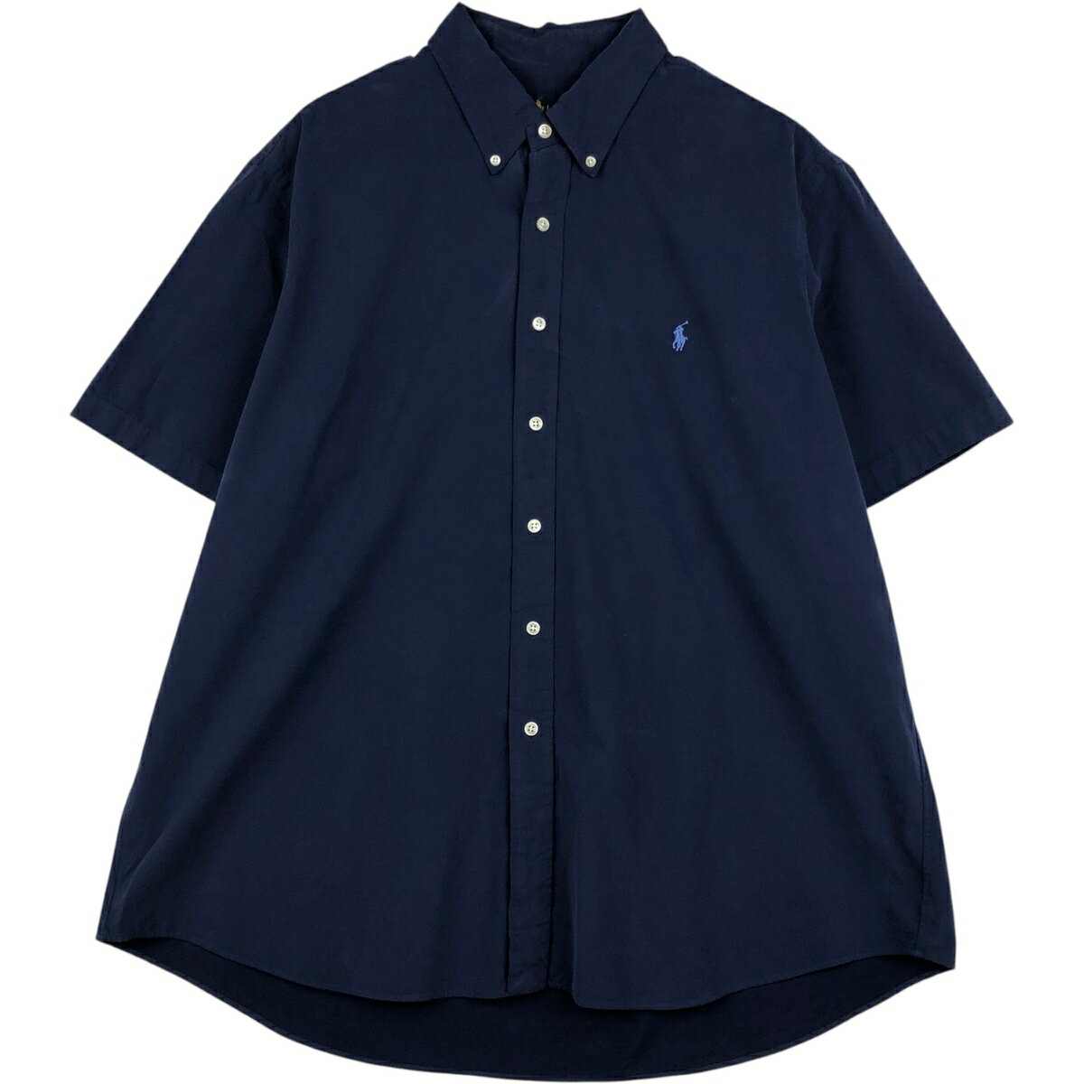 Rakuten - 古着 ラルフローレン Ralph Lauren 半袖 ボタンダウンシャツ メンズXXL相当 /eaa648009 【中古】 【260605】 ネイビー系 春夏