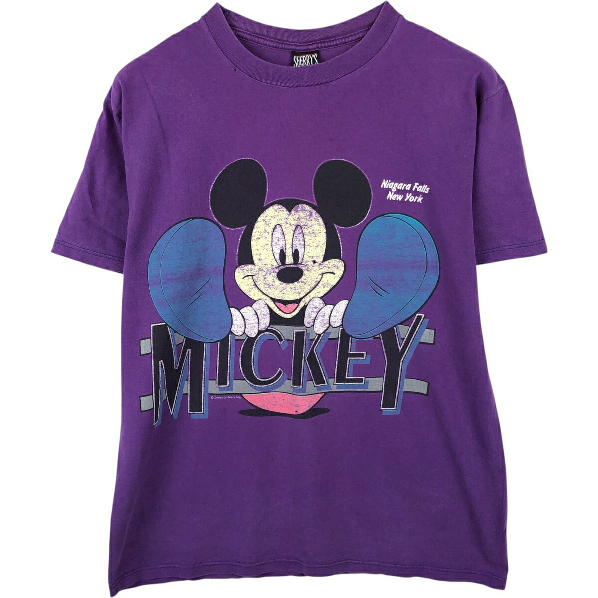 Rakuten - 古着 90'S Sherry's Best MICKEY MOUSE ミッキーマウス キャラクタープリントTシャツ USA製 メンズL相当 ヴィンテージ /eaa648209 【中古】 【260612】