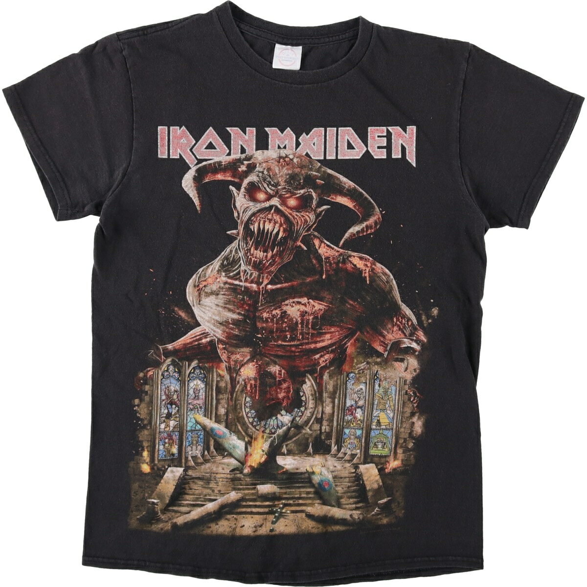 古着 デルタ DELTA IRON MAIDEN アイアンメイデン バンドTシャツ バンT メンズS相当 /eaa648388  
