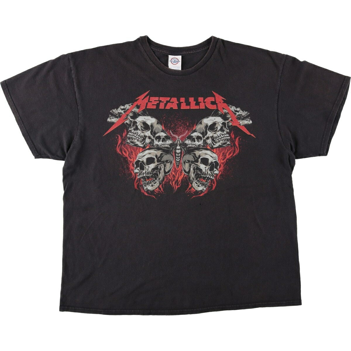 Rakuten - 古着 デルタ DELTA PRO WEIGHT METALLICA メタリカ ドクロ柄 スカル柄 ファイヤーパターン バンドTシャツ バンT メンズXL相当 /eaa648417 【中古】 【260608】