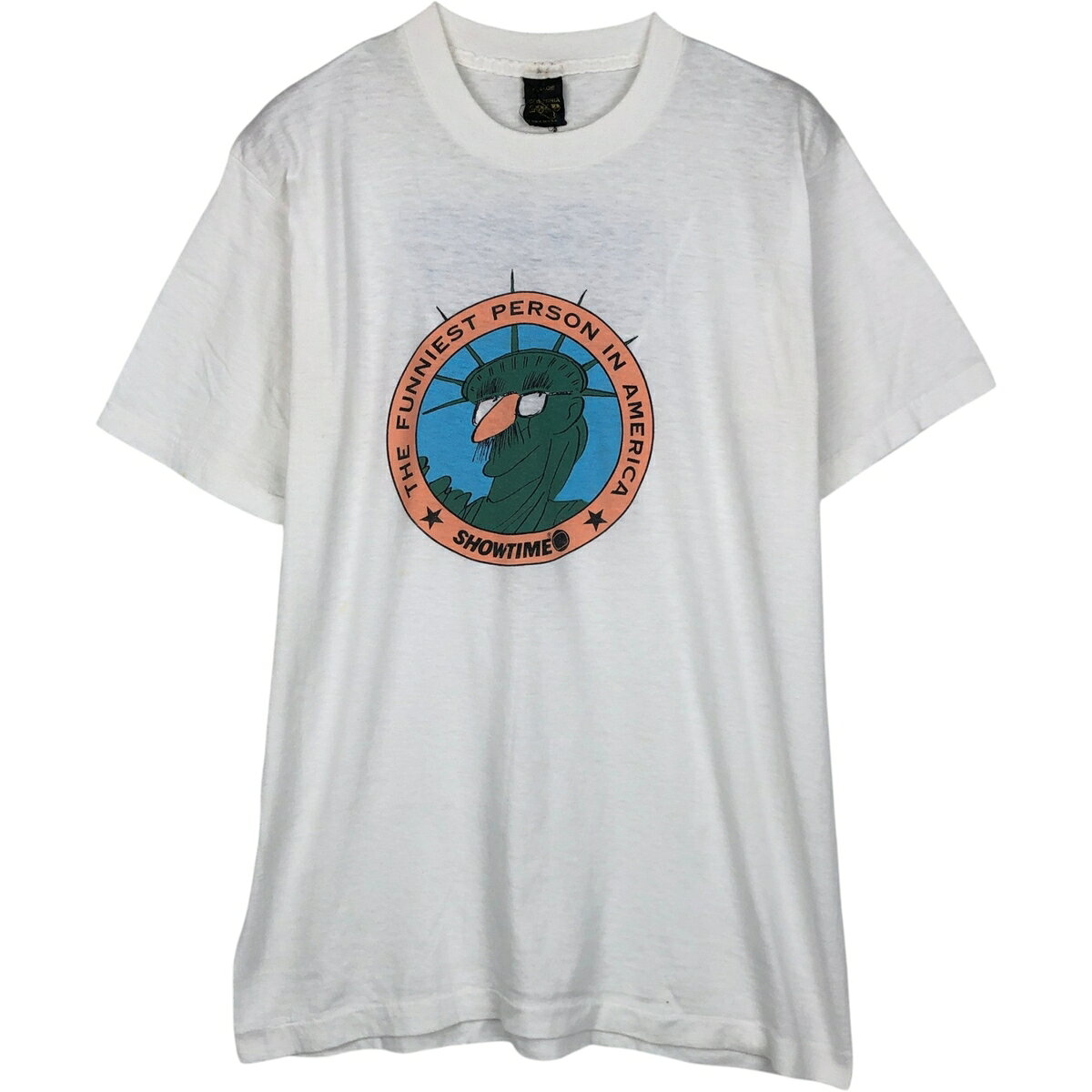 古着 80'S CALIFORNIA GOLD THE FUNNIEST PERSON IN AMERICA プリントTシャツ USA製 メンズXL相当 ヴィンテージ /eaa648471  