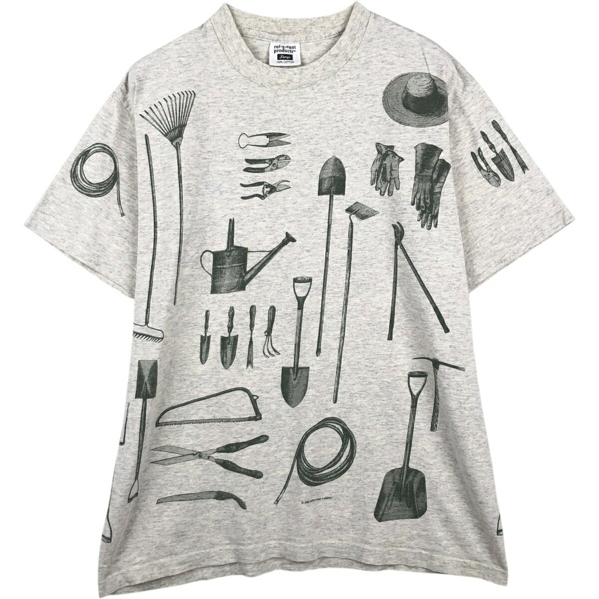 古着 90'S rel.e.vant.products プリントTシャツ USA製 メンズL相当 ヴィンテージ /eaa648502  