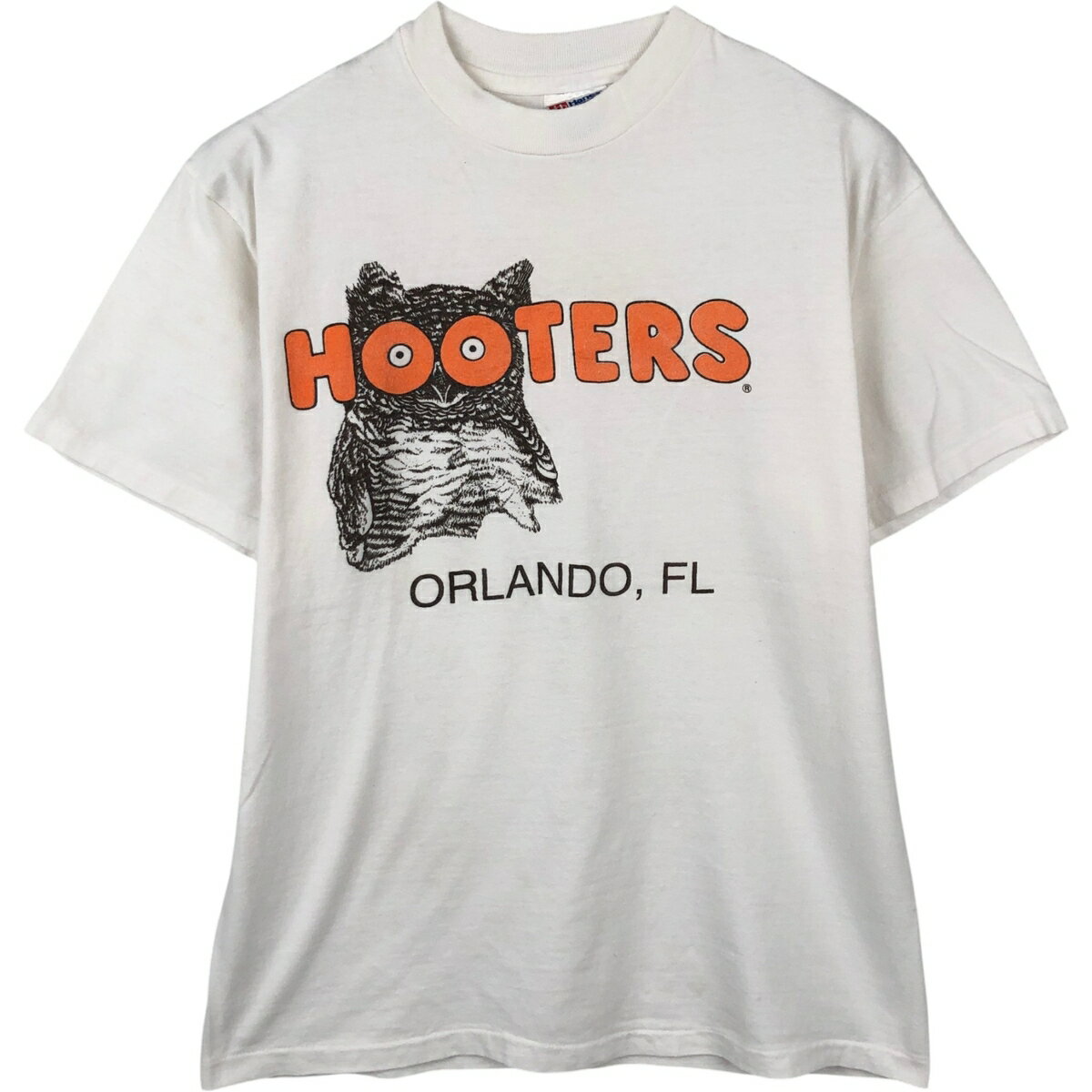 古着 90'S ヘインズ Hanes HOOTERS フーターズ アドバタイジングTシャツ USA製 メンズM相当 ヴィンテージ /eaa648711  