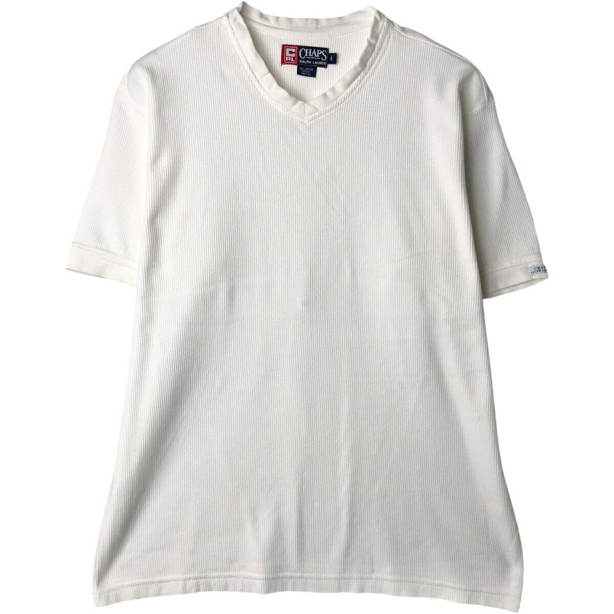 古着 ラルフローレン Ralph Lauren CHAPS チャップス リブ編み 半袖VネックTシャツ メンズS相当 /eaa648739 【中古】 【260613】