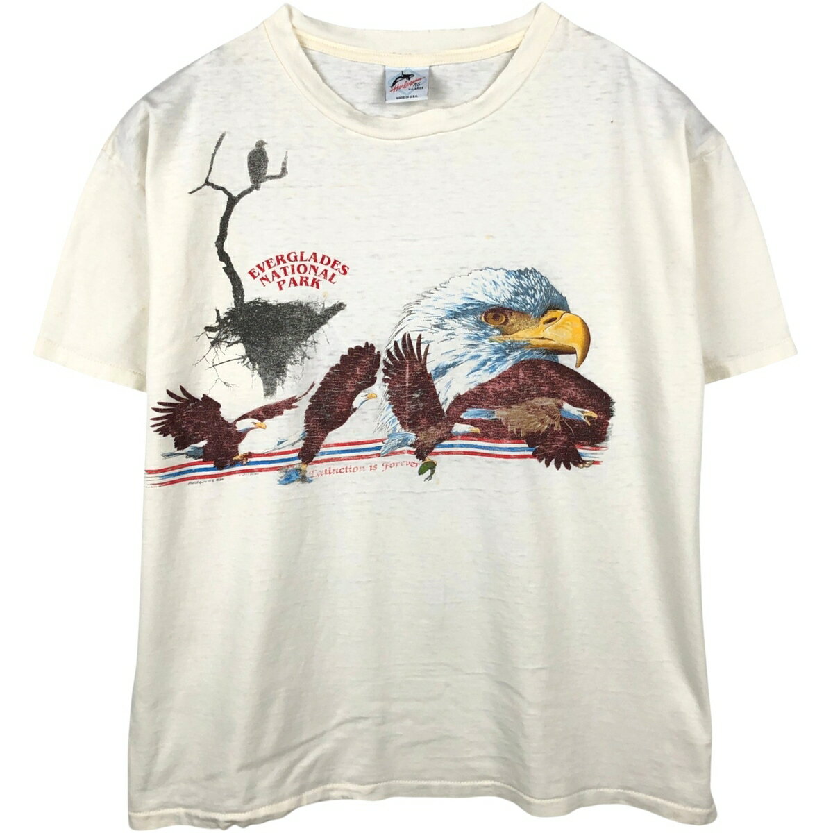 乐天商城 - 古着 80'S Harlequin 鷲柄 イーグル柄 アニマルTシャツ USA製 メンズXL相当 ヴィンテージ /eaa648761 【中古】 【260619】