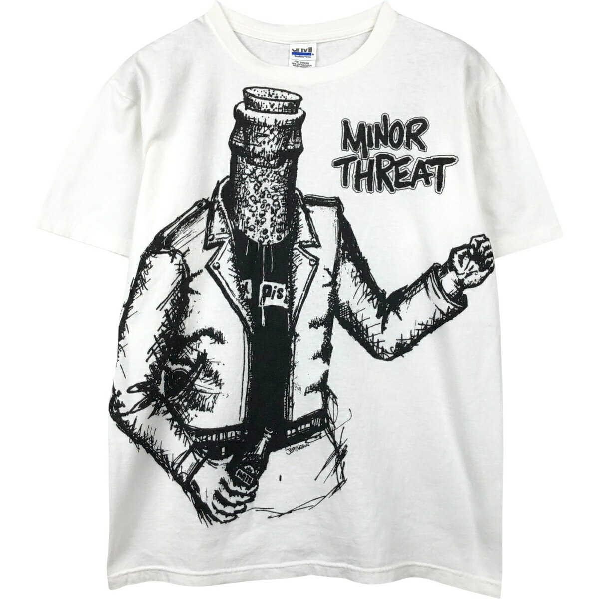 古着 アンビル Anvil MINOR THREAT マイナースレット バンドTシャツ バンT メンズM相当 /eaa648845  