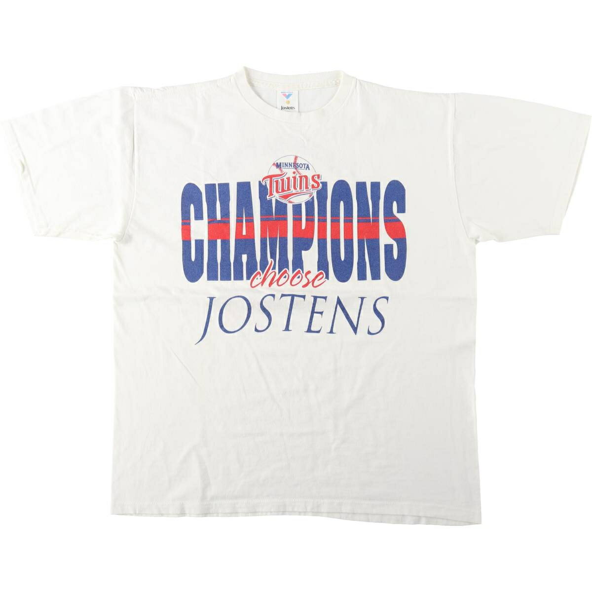 古着 90'S Jostens MLB MINNESOTA TWINS ミネソタツインズ スポーツプリントTシャツ USA製 メンズXL相当 ヴィンテージ /eaa648862  