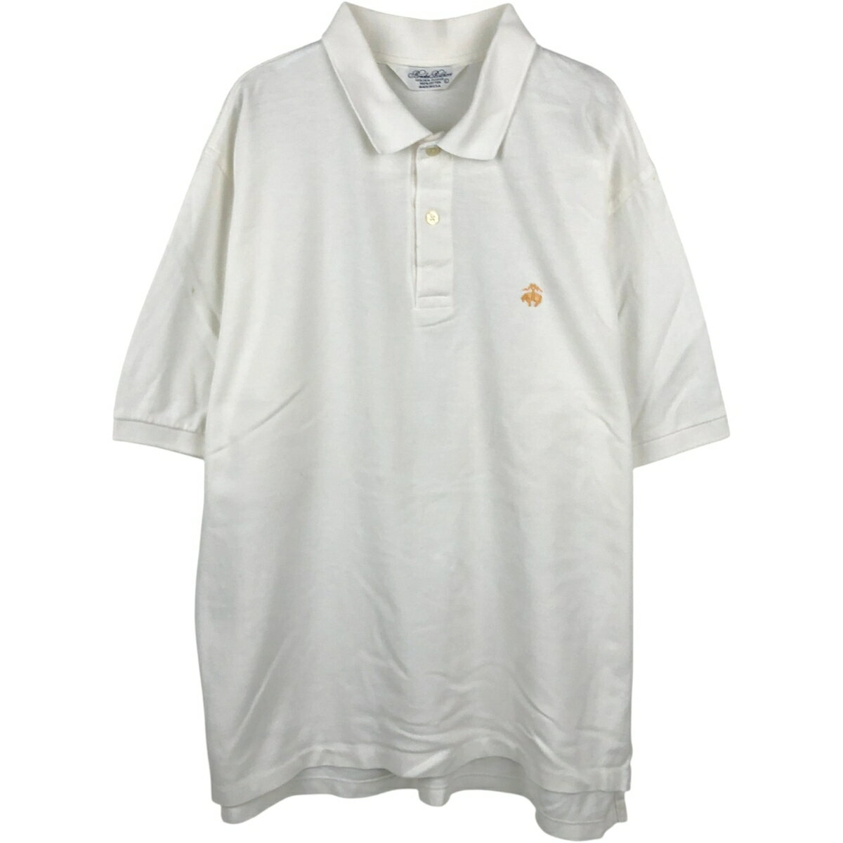 古着 ブルックスブラザーズ Brooks Brothers Golden Fleece 半袖 ポロシャツ USA製 メンズL相当 /eaa648929   ホワイト系 春夏秋
