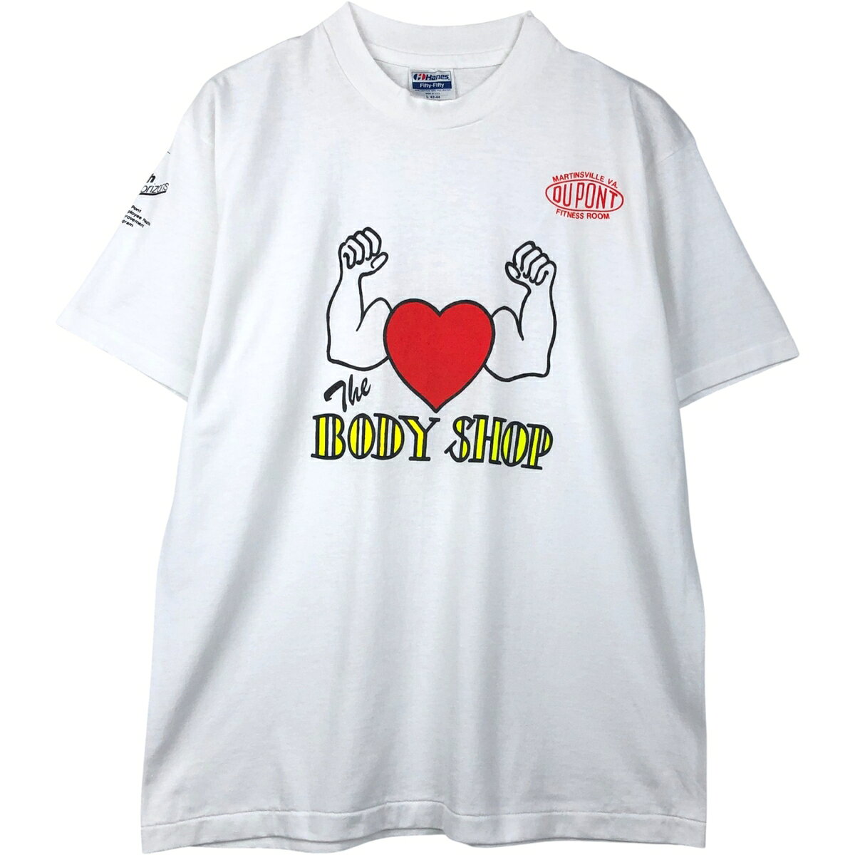 古着 80'S ヘインズ Hanes Fifty-Fifty 青タグ DuPont デュポン アドバタイジングTシャツ USA製 メンズL相当 ヴィンテージ /eaa649006  