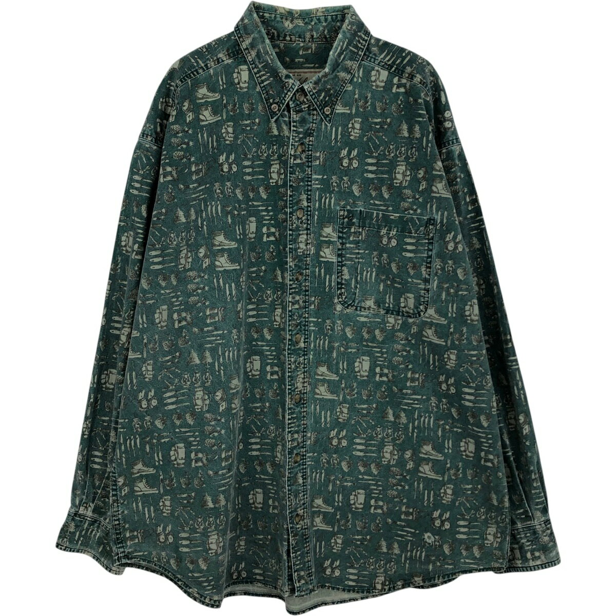 古着 00'S ウールリッチ WOOLRICH 総柄 長袖 ボタンダウンシャツ メンズXL相当 /eaa649284 【中古】 【260614】