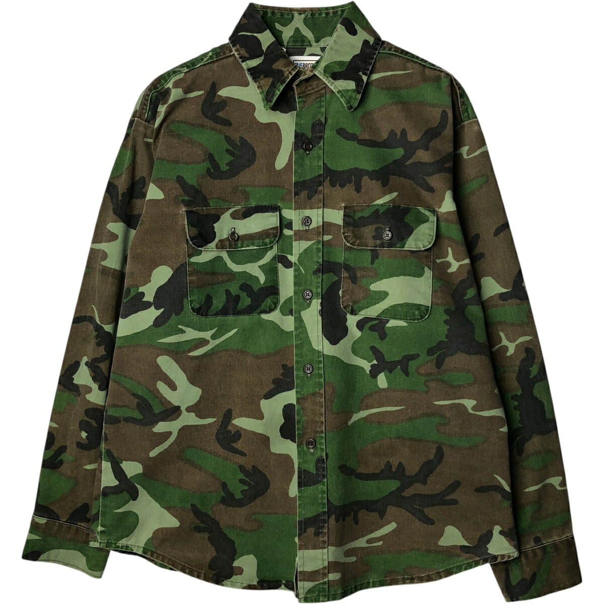 Rakuten - 古着 90'S ファイブブラザー Five Brother 迷彩柄 ウッドランドカモ 長袖 コットンシャツ USA製 メンズL相当 ヴィンテージ /eaa649286 【中古】 【260611】 グリーン系 春夏秋冬