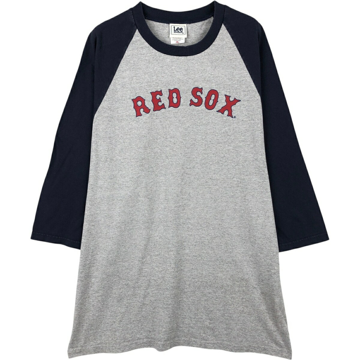 樂天商城 - 古着 00'S リー Lee SPORT MLB BOSTON RED SOX ボストンレッドソックス 七分袖 ツートンスポーツプリントTシャツ メンズXL相当 /eaa649448 【中古】 【260614】