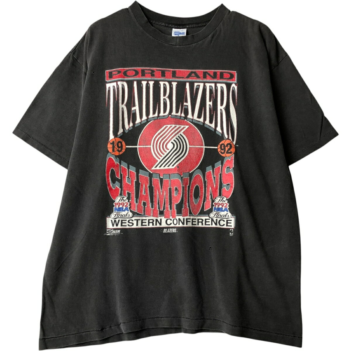 古着 90'S SALEM NBA PORTLAND TRAIL BLAZERS ポートランド トレイルブレイザーズ スポーツTシャツ USA製 メンズXL相当 ヴィンテージ /eaa649475  