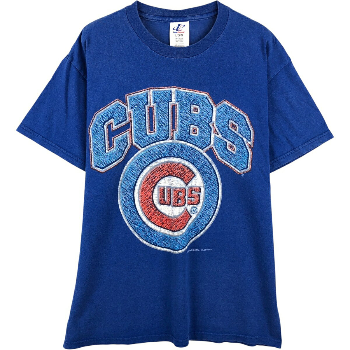 乐天商城 - 古着 90'S Logo Athletic MLB CHICAGO CUBS シカゴカブス スポーツプリントTシャツ メンズL相当 ヴィンテージ /eaa649479 【中古】 【260614】