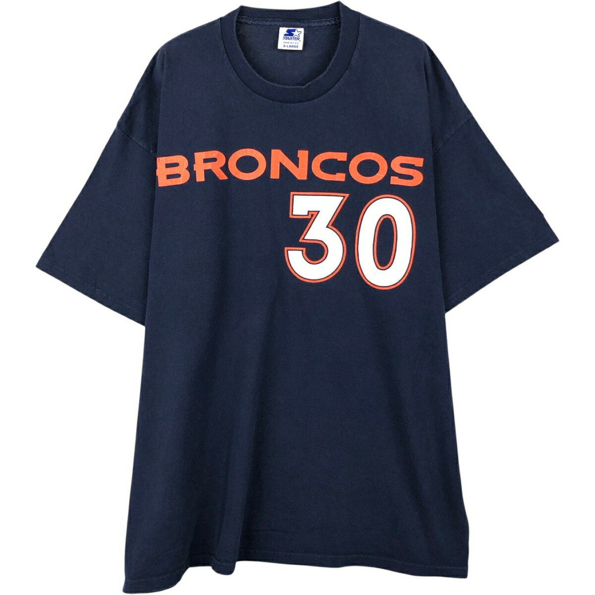 古着 スターター Starter NFL DENVER BRONCOS デンバーブロンコス スポーツプリントTシャツ USA製 X-LARGE メンズXL相当 /eaa649494  