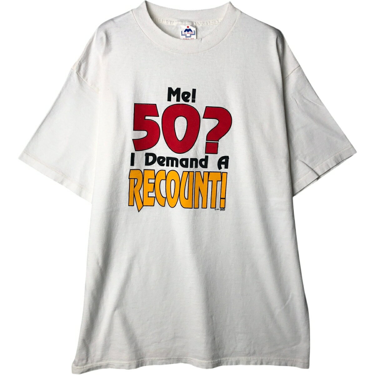 古着 90'S H.L.MILLER メッセージプリントTシャツ USA製 メンズXL相当 ヴィンテージ /eaa649638 【中古】 【260614】