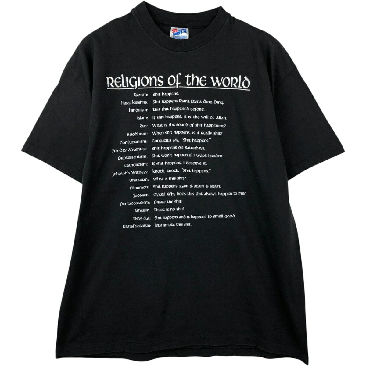 樂天商城 - 古着 90'S ヘインズ Hanes BEEFY-T メッセージプリントTシャツ USA製 メンズXL相当 ヴィンテージ /eaa649663 【中古】 【260612】