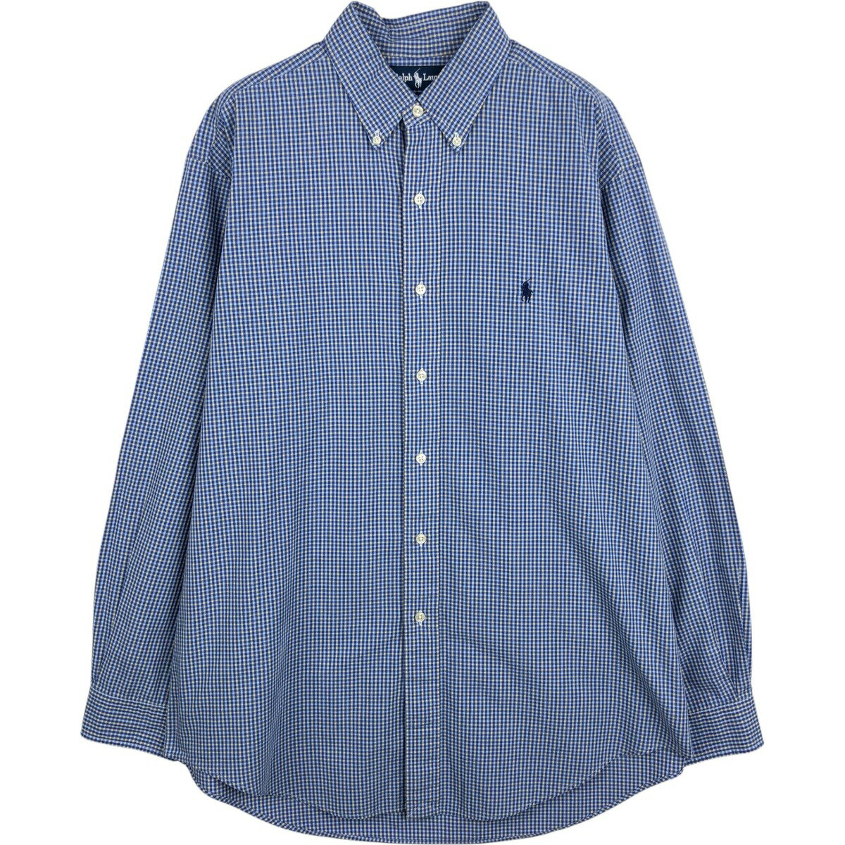 古着 ラルフローレン Ralph Lauren YARMOUTH 長袖 ボタンダウンチェックシャツ メンズL相当 /eaa649912  