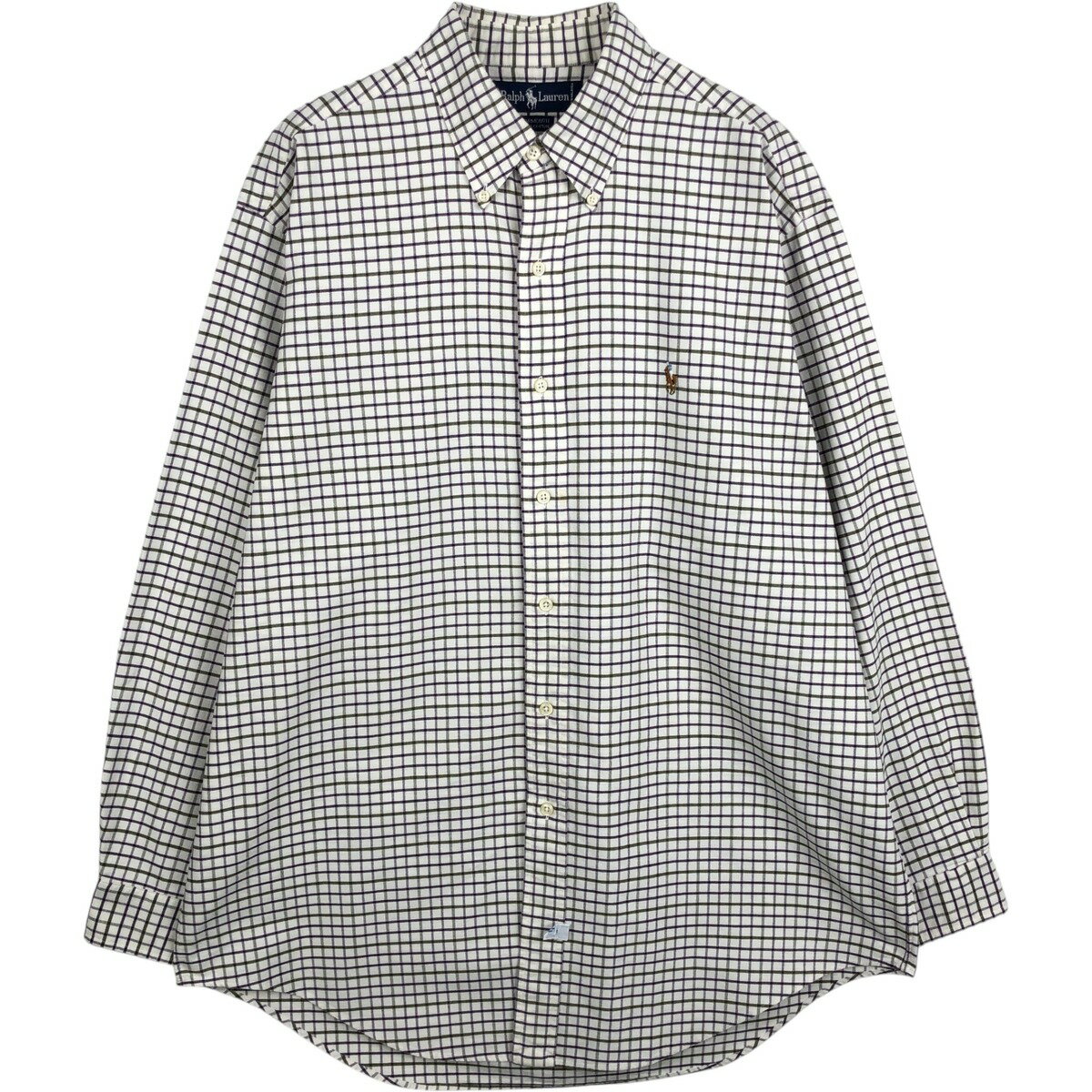 古着 ラルフローレン Ralph Lauren YARMOUTH 長袖 ボタンダウンチェックシャツ メンズL相当 /eaa649913  