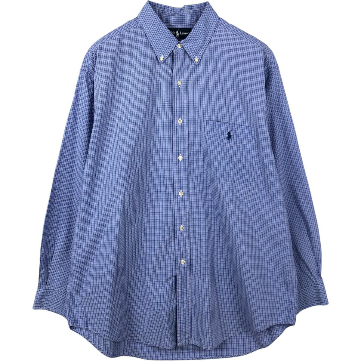 古着 ラルフローレン Ralph Lauren YARMOUTH 長袖 ボタンダウンチェックシャツ メンズXL相当 /eaa649923  
