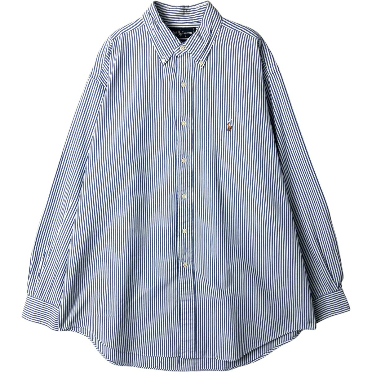 古着 ラルフローレン Ralph Lauren YARMOUTH 長袖 ボタンダウンストライプシャツ メンズL相当 /eaa649936  