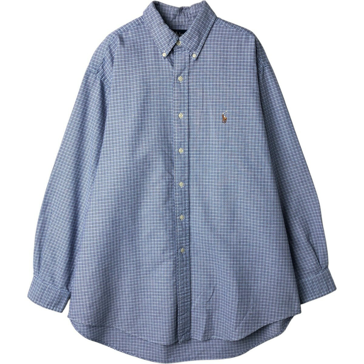 古着 ラルフローレン Ralph Lauren YARMOUTH 長袖 ボタンダウンチェックシャツ メンズL相当 /eaa649938  
