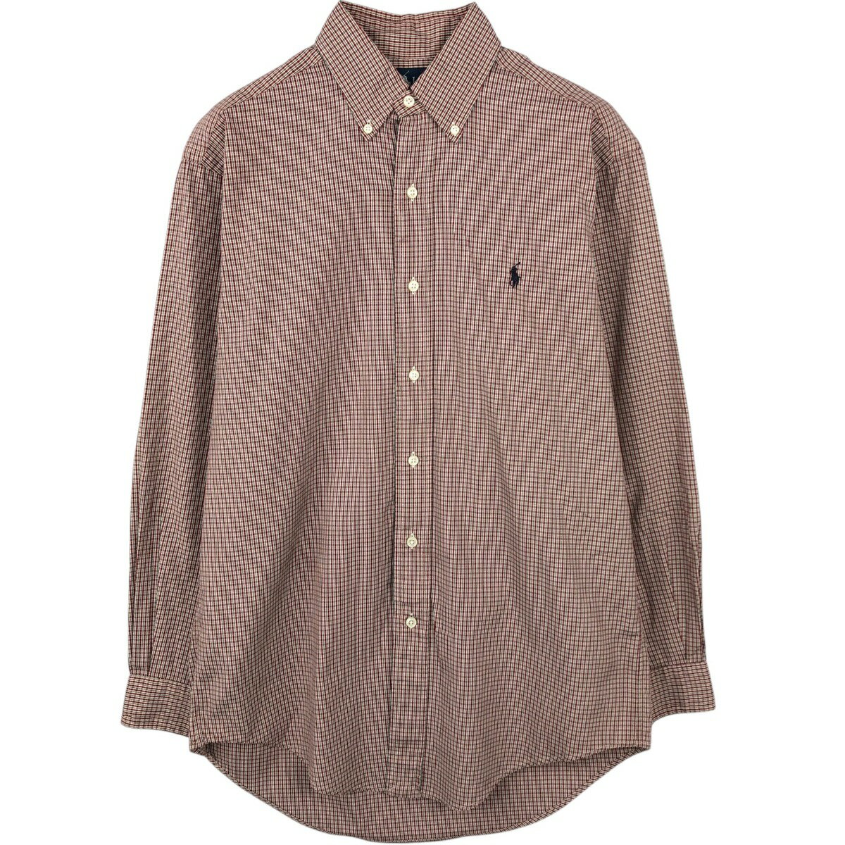 古着 ラルフローレン Ralph Lauren YARMOUTH 長袖 ボタンダウンチェックシャツ メンズS相当 /eaa649948  