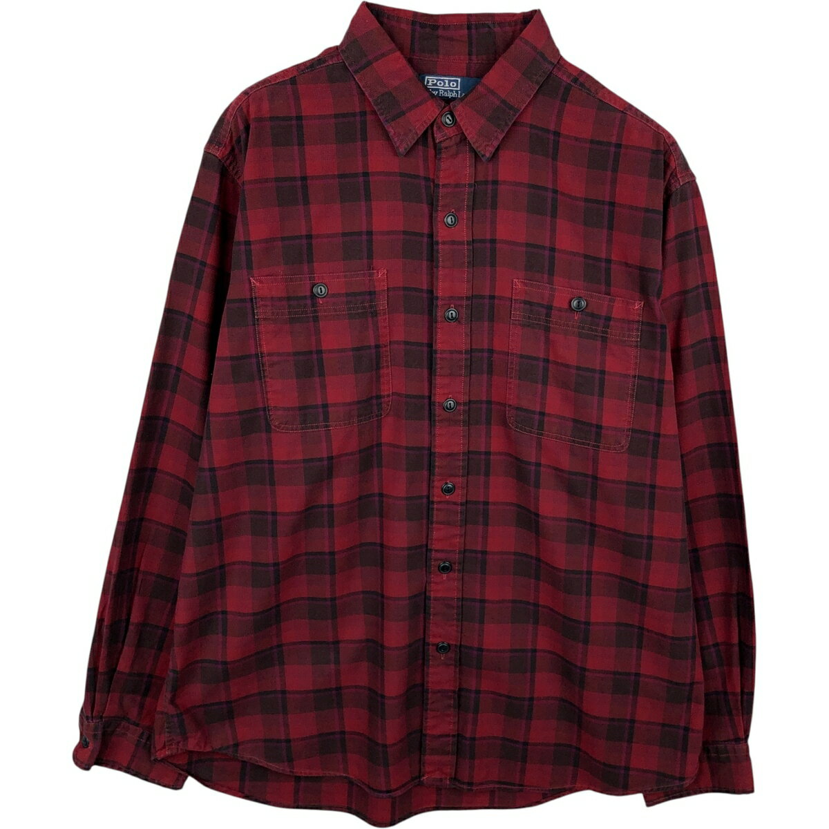 古着 ラルフローレン Ralph Lauren POLO by Ralph Lauren FARRELL 長袖 コットンチェックシャツ メンズL相当 /eaa649959  