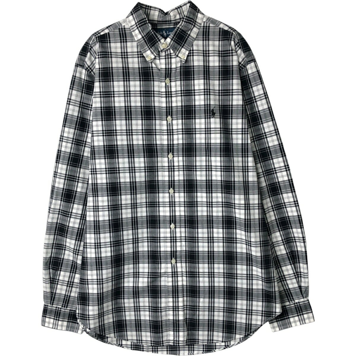 乐天商城 - 古着 ラルフローレン Ralph Lauren CLASSIC FIT クラシックフィット 長袖 ボタンダウンチェックシャツ メンズL相当 /eaa649961 【中古】 【260615】