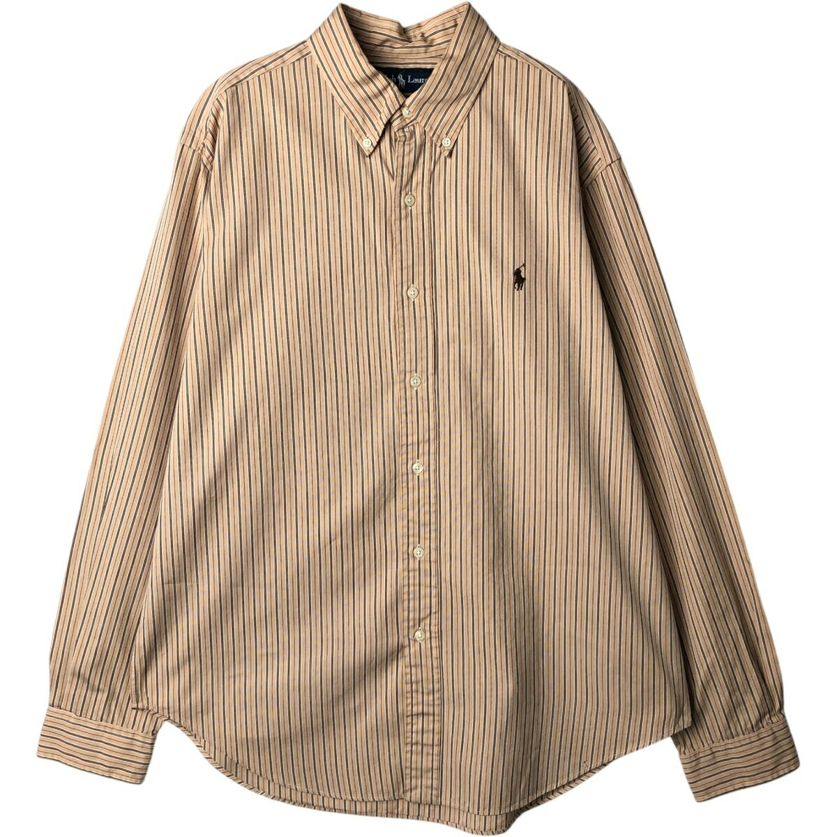 樂天商城 - 古着 ラルフローレン Ralph Lauren CLASSIC FIT クラシックフィット 長袖 ボタンダウンストライプシャツ メンズL相当 /eaa649980 【中古】 【260615】