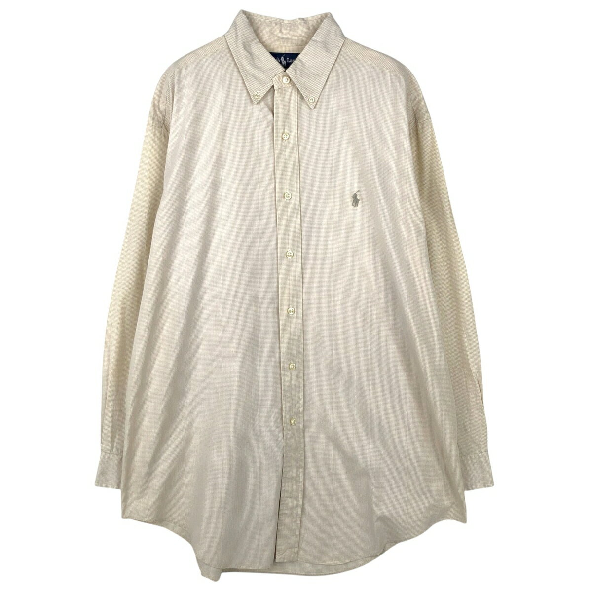 古着 ラルフローレン Ralph Lauren YARMOUTH ギンガムチェック 長袖 ボタンダウンチェックシャツ メンズL相当 /eaa649981  