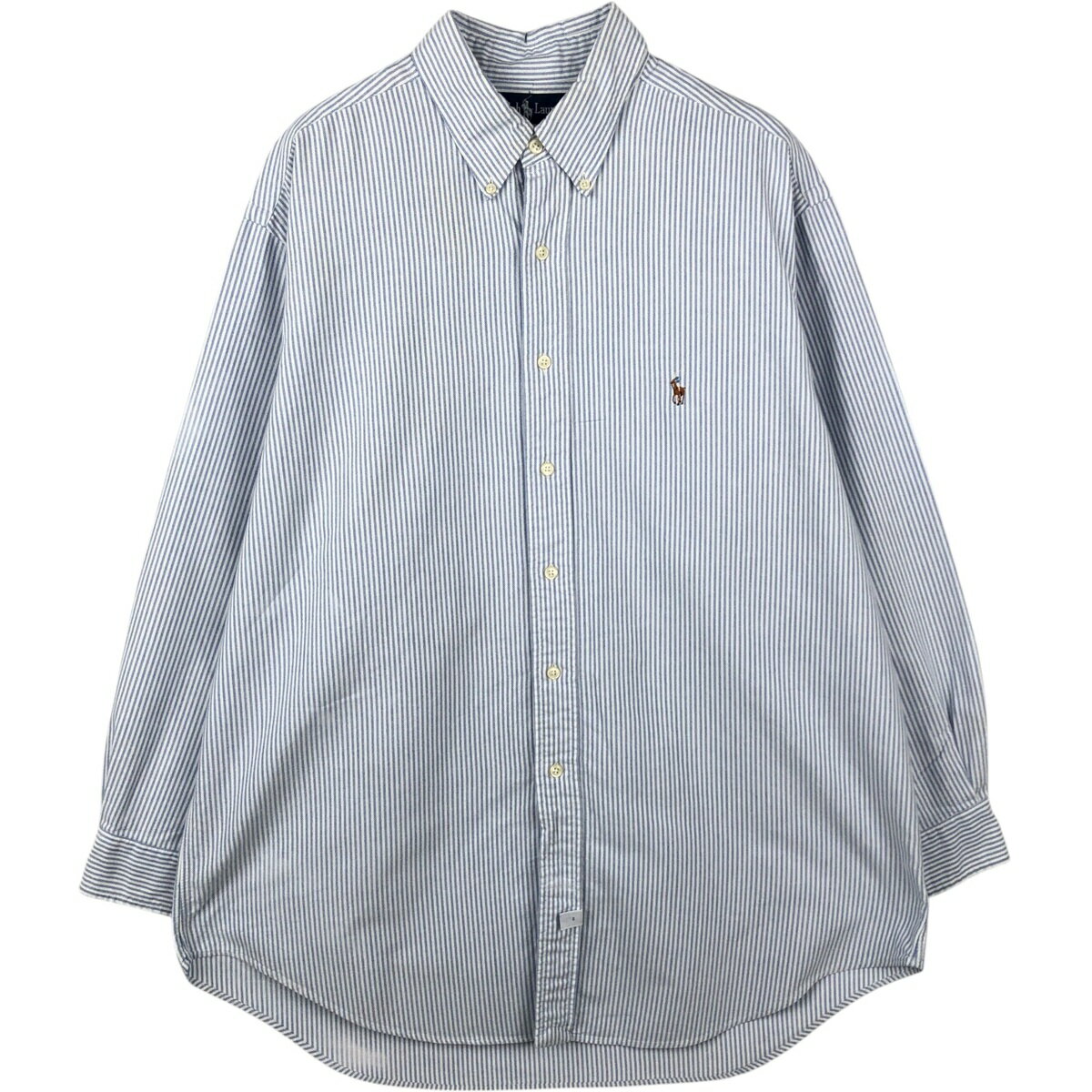 古着 ラルフローレン Ralph Lauren YARMOUTH 長袖 ボタンダウンストライプシャツ メンズL相当 /eaa649986  