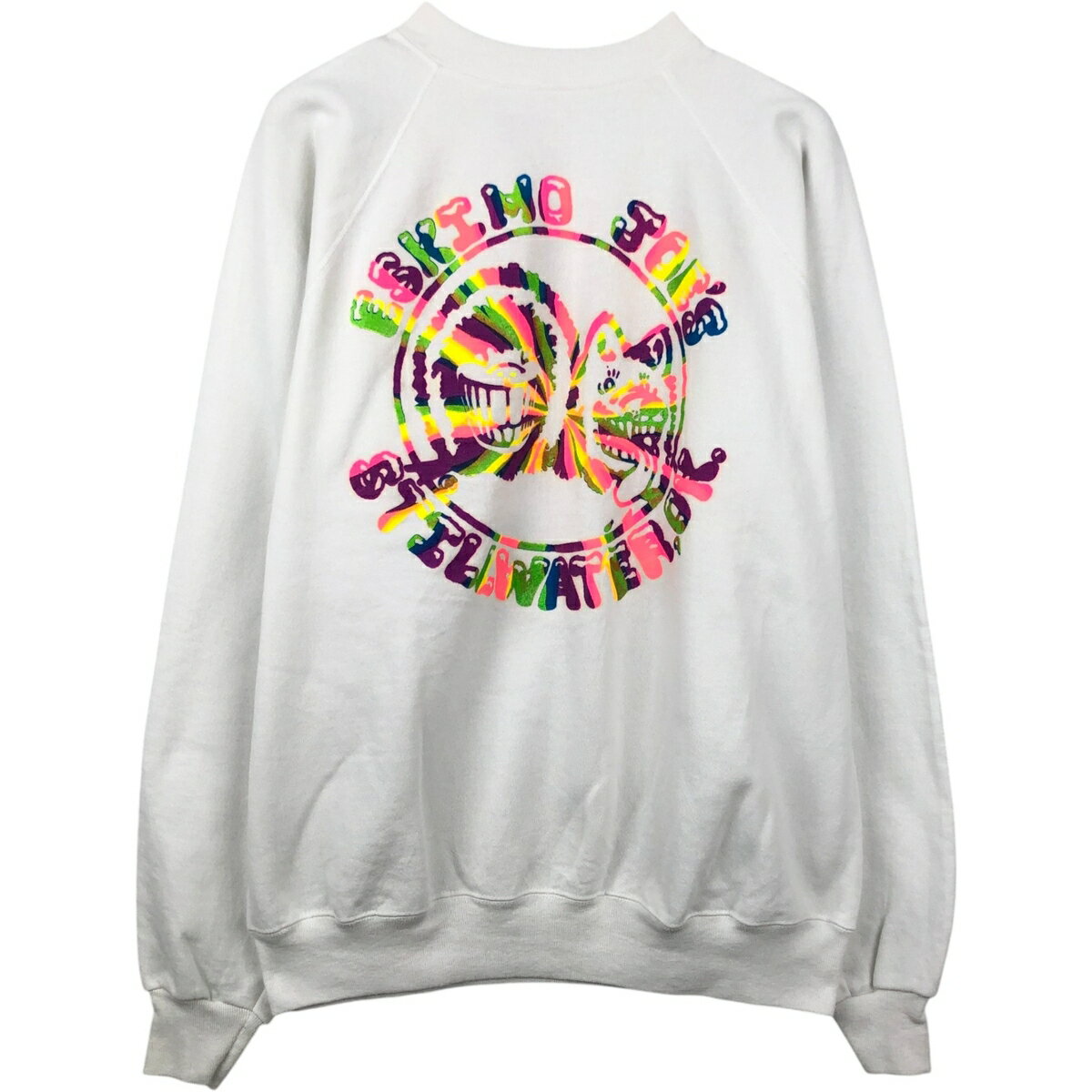 古着 80'S ヘインズ Hanes ESKIMO JOE'S エスキモージョーズ 青タグ アドバタイジング スウェットシャツ トレーナー USA製 メンズXXL相当 ヴィンテージ /eaa650145  