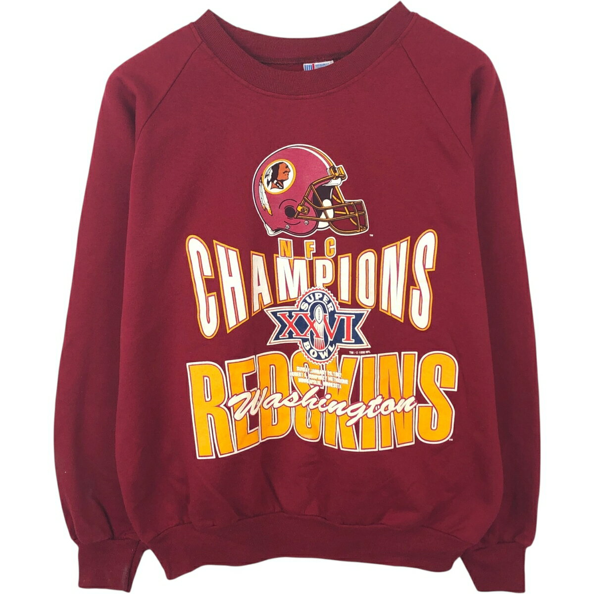 乐天商城 - 古着 90'S GARAN NFL WASHINGTON REDSKINS ワシントンレッドスキンズ プリントスウェットシャツ トレーナー USA製 メンズL相当 ヴィンテージ /eaa650209 【中古】 【260614】