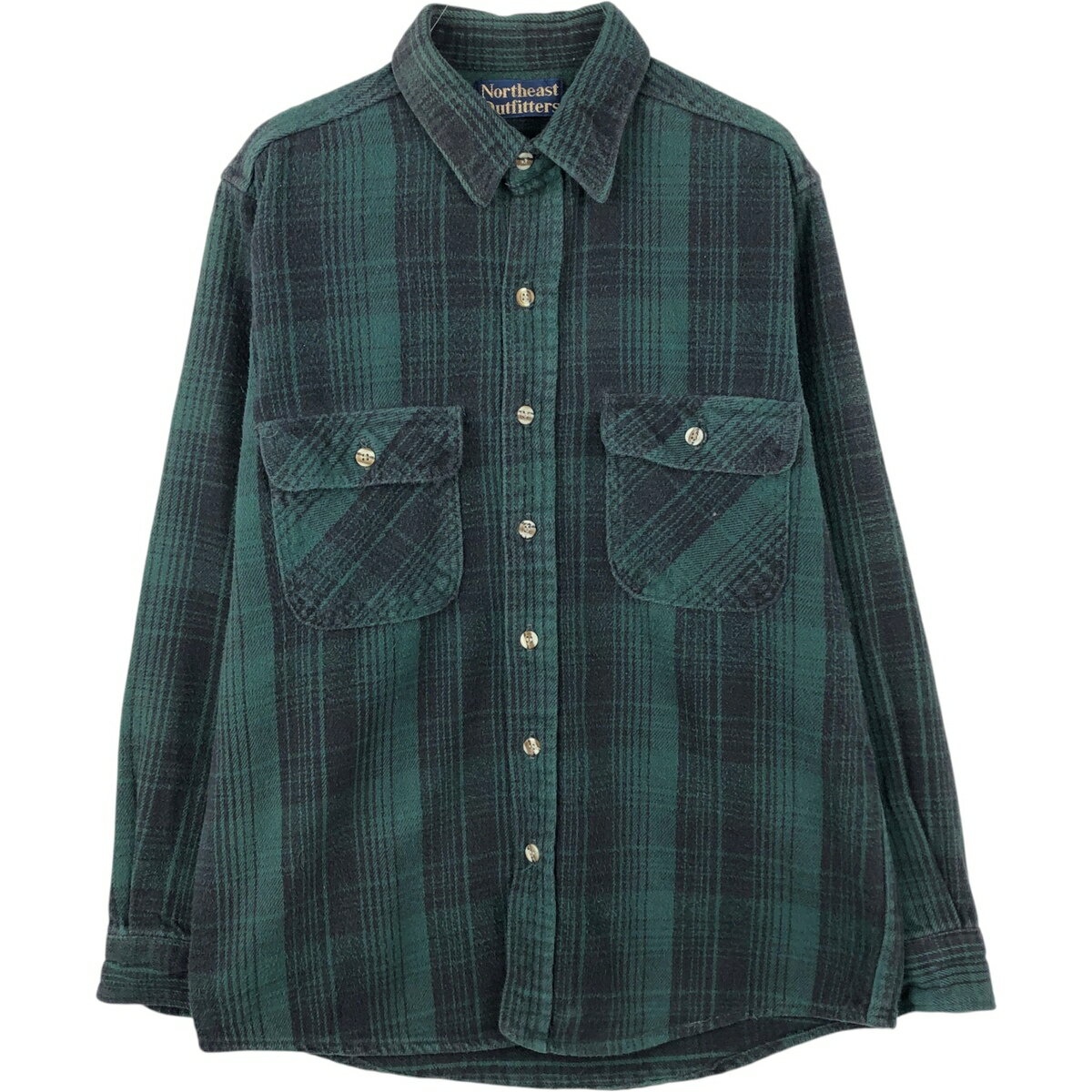 樂天商城 - 古着 Northeast Outfitters 長袖 フランネルチェックシャツ メンズM相当 /eaa650274 【中古】 【260615】